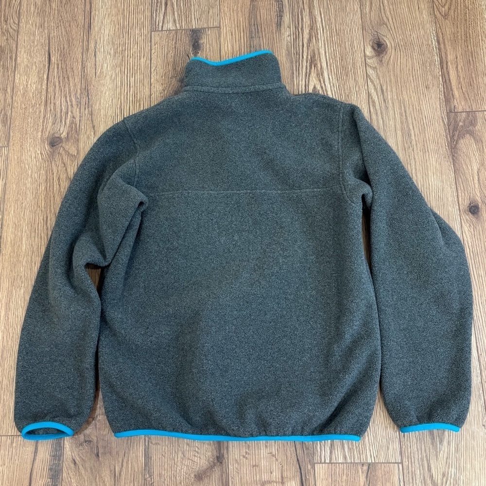 Patagonia Women's Synchilla Snap T Pullover Size Small In Dark Gray/Teal - Picture 2 of 6